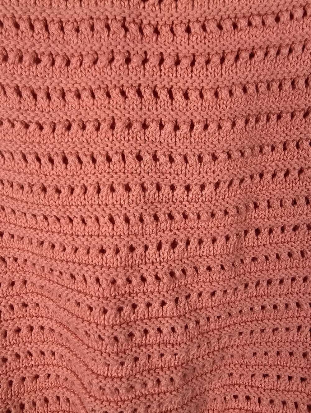 NWOT Universal Threads Bright Coral Women's Crochet Knit Crop Tank Top Size L - Picture 6 of 11